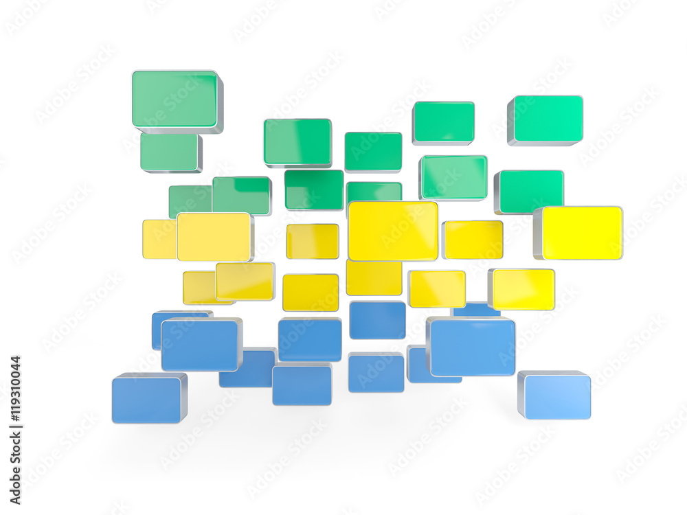 Flag of gabon, mosaic background Flag of gabon, mosaic background