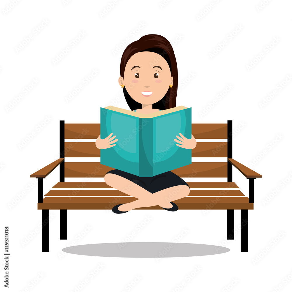 woman reading textbook icon woman reading textbook icon