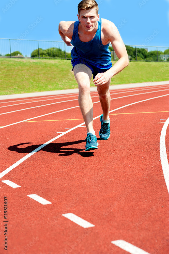 Fototapeta premium Young man keeping himself fit.