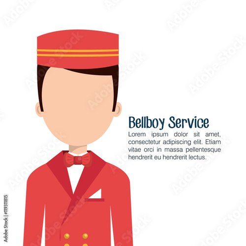 bellboy service hotel isolated icon