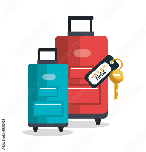 luggage transport service isolated icon