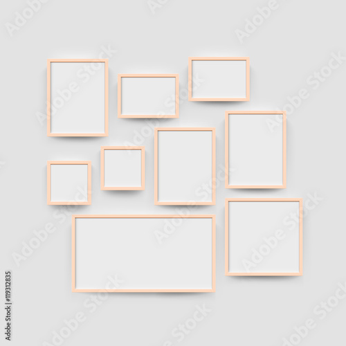 Picture frame gallery set for photographs