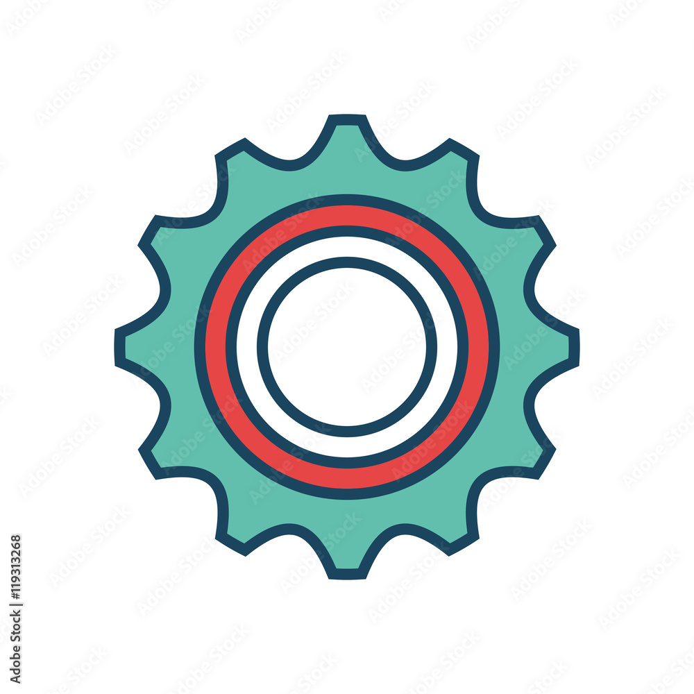 gear machine settings isolated icon gear machine settings isolated icon