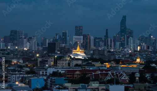 Canvas Print Bangkok cityscape the capital city of Thailand.
