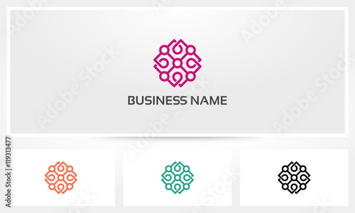 Mandala Node Lily Lotus Logo