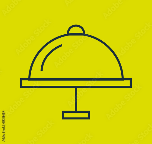 tray server isolated icon vector illustration design