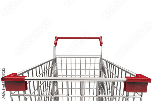 empty cart on white background
