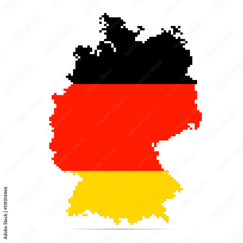 Creative pixel Germany map vector illustration Creative pixel Germany map vector illustration
