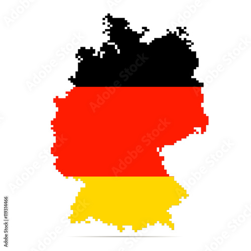 Creative pixel Germany map vector illustration