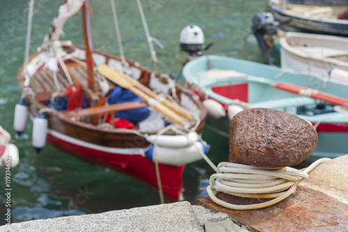 moor and boat in Vernazza, Cinque Terre, Italy © leeyiutung