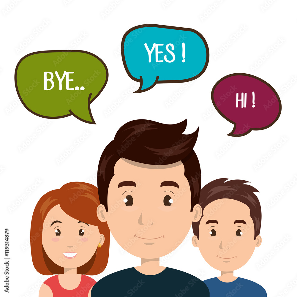 people talking speech communication vector illustration design people talking speech communication vector illustration design