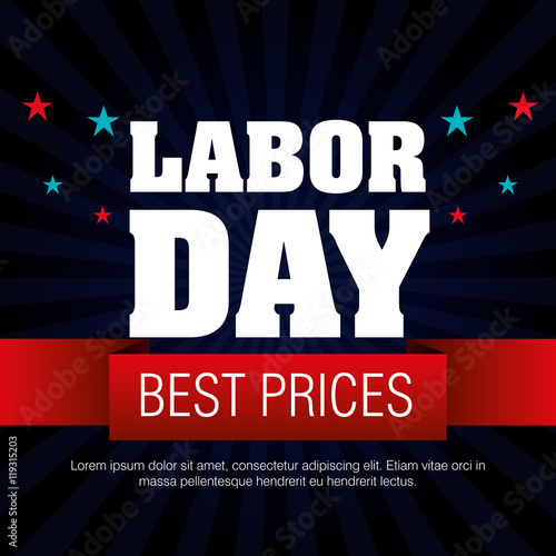 labor day sale big isolated icon vector illustration design