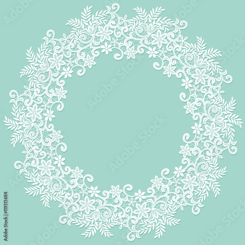 White lace frame
