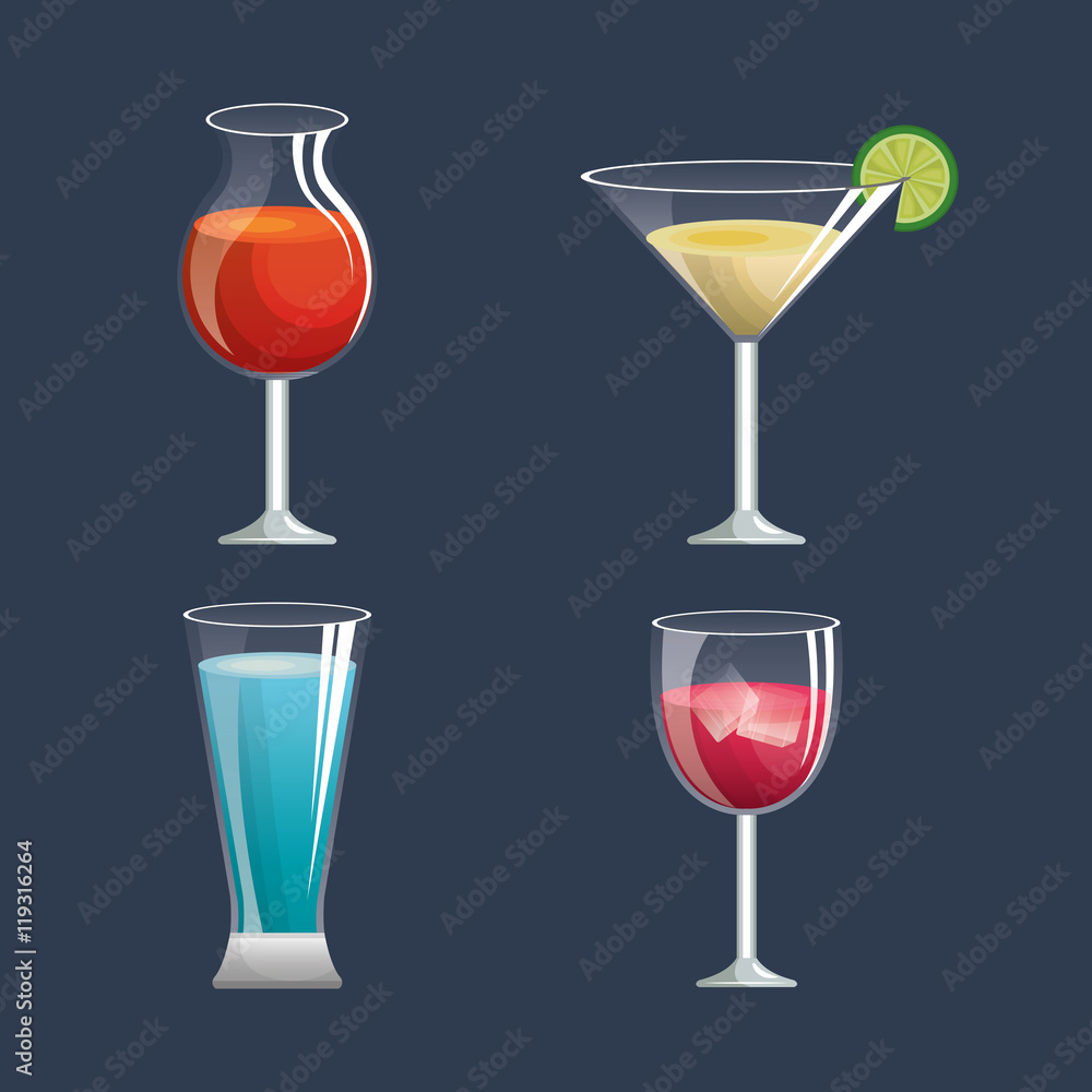 menu cocktails list bar vector illustration design menu cocktails list bar vector illustration design