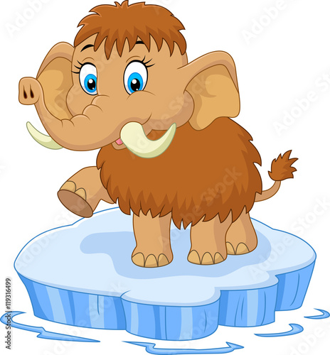 Cute mammoth cartoon