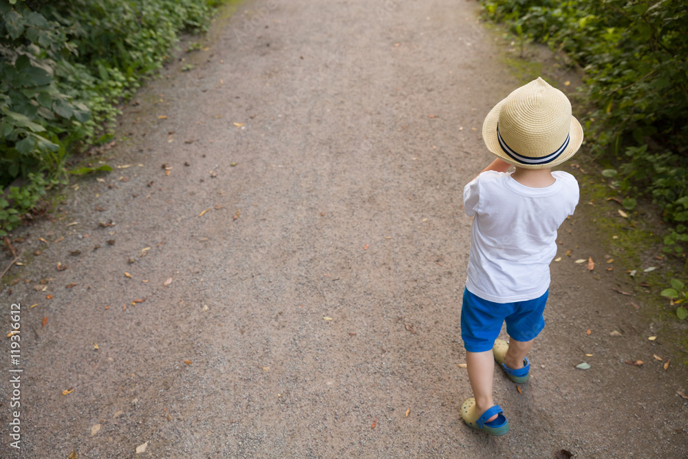 Top View On Cite Little Toddler Boy In Straw Hat Walking On The Countryside Road On Sunset Lifestyle Concept Stock Photo Adobe Stock Top View On Cite Little Toddler Boy In Straw Hat Walking On The Countryside Road On Sunset Lifestyle Concept Stock Photo Adobe Stock