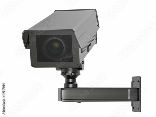 cctv camera or security camera isolated on white