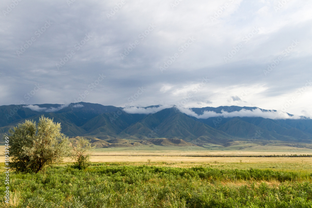 Obraz premium steppe and mountains