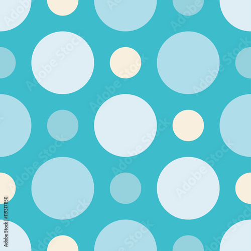 Seamless vector decorative background with circles and polka dots. Print. Cloth design  wallpaper.