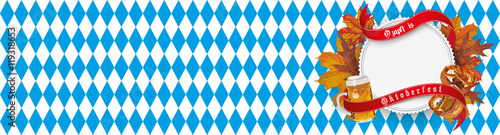 Oktoberfest Header mit einer Etikette