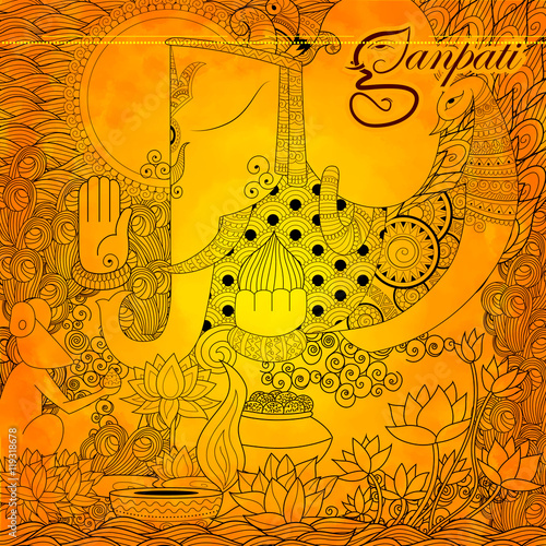 Lord Ganapati background for Ganesh Chaturthi