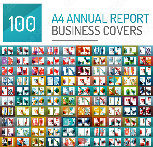 Mega collection of 100 business annual report brochure templates