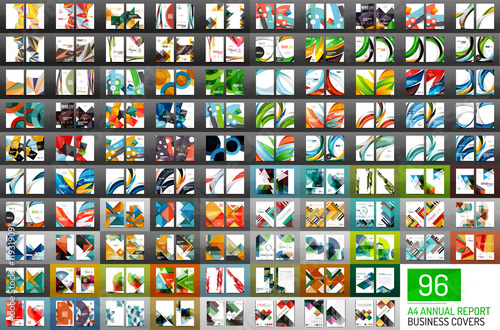 Mega collection of 96 vector annual report covers