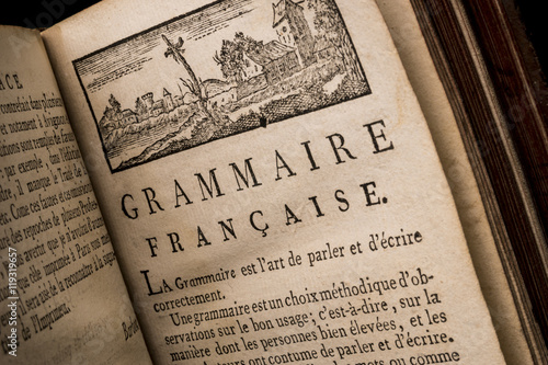 Preface of an old french book about a reform of grammar. General principles of the french language. M. de Wailly 1724 - 1801 photo
