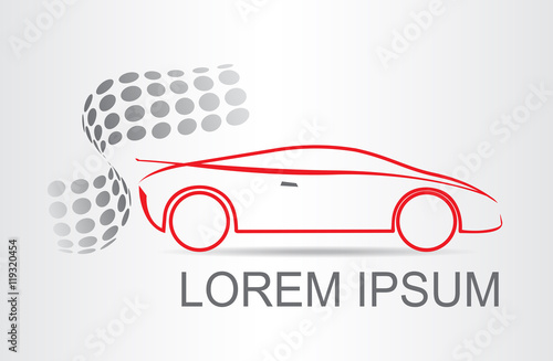 Silhouette of the car.