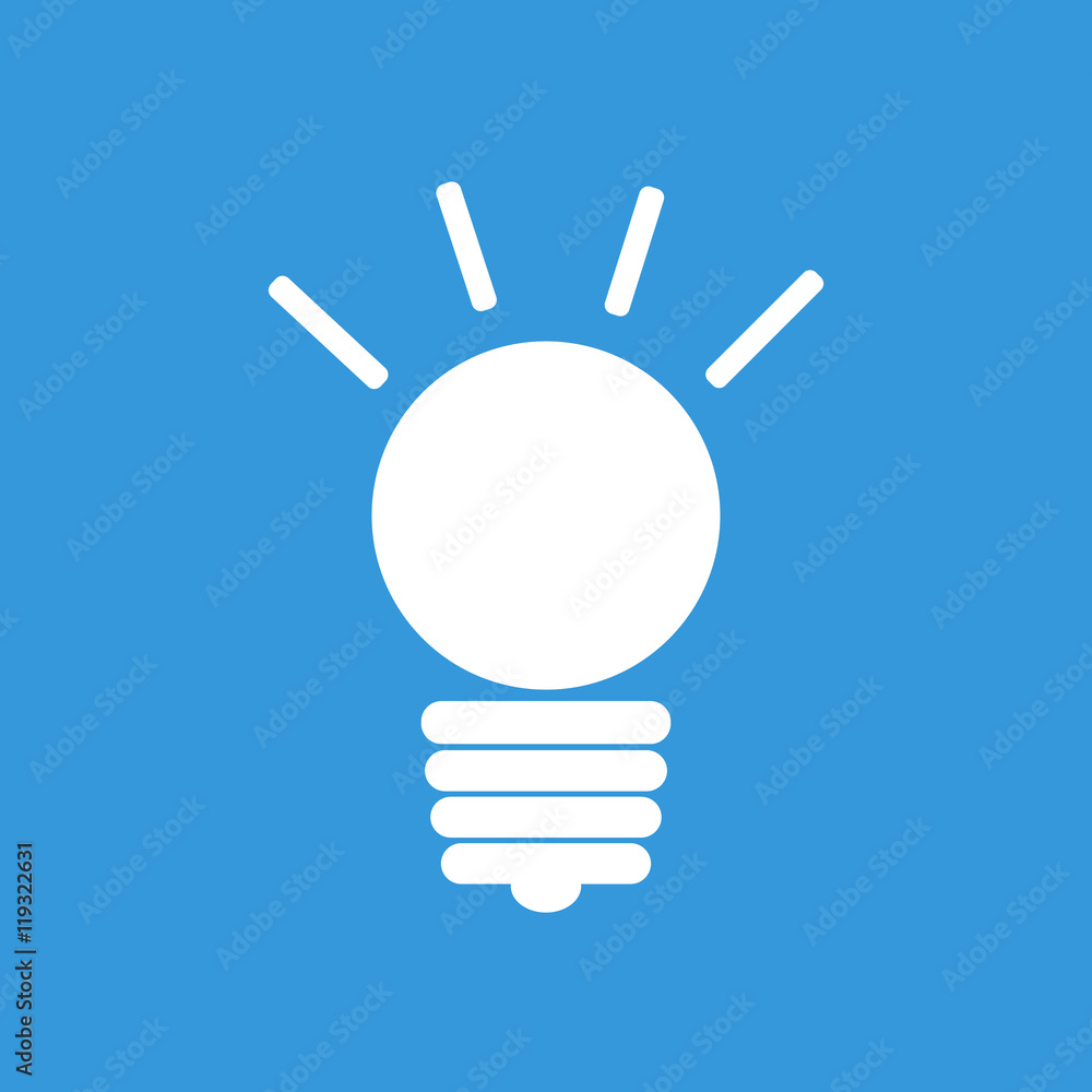 Lightbulb icon flat, vector image Lightbulb icon flat, vector image