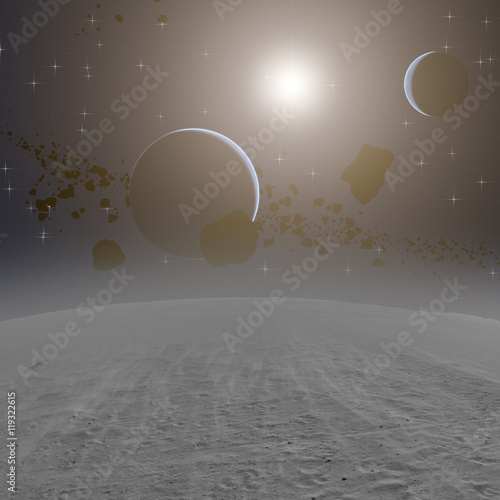 Fototapeta Naklejka Na Ścianę i Meble -  Alien planet system.