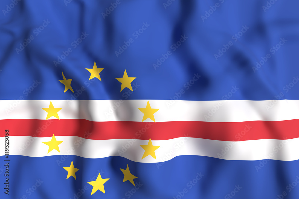 Republic of Cape Verde flag waving Republic of Cape Verde flag waving