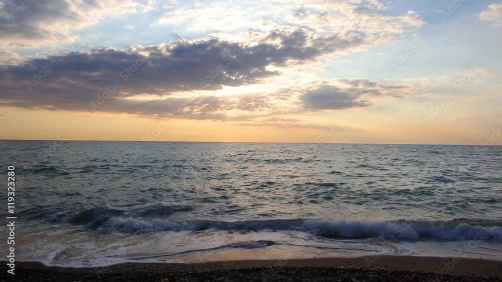 Sunset over the sea. romance. different Colour Sunset over the sea. romance. different Colour