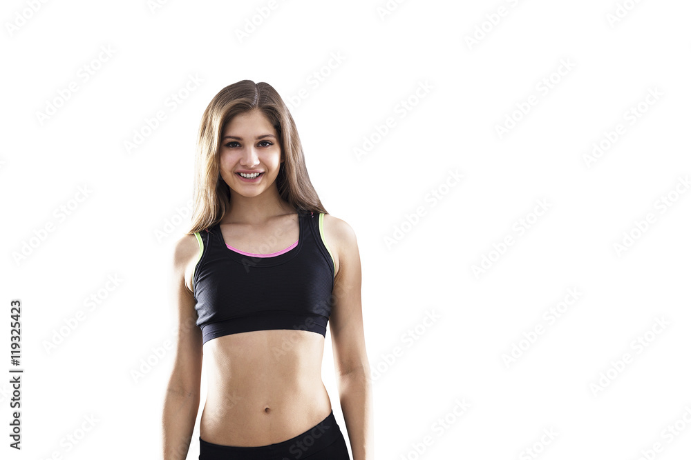 Fototapeta premium Cheerful fitness coach