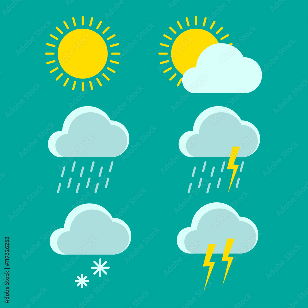 Fototapeta premium weather icons