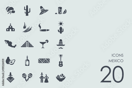Set of Mexico icons