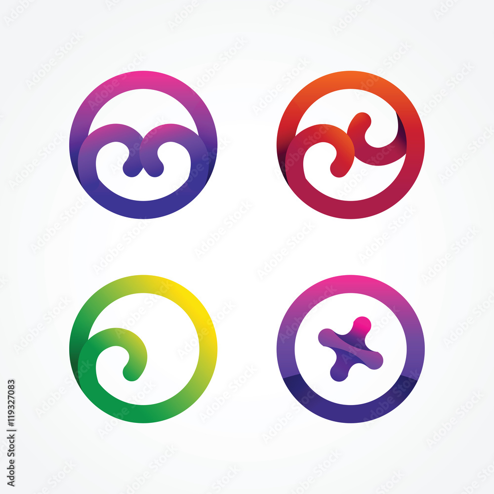 Circle Abstract Logo Circle Abstract Logo