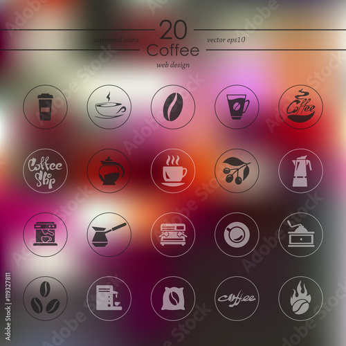 Set of coffee icons