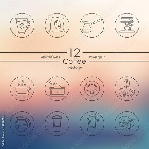 Set of coffee icons