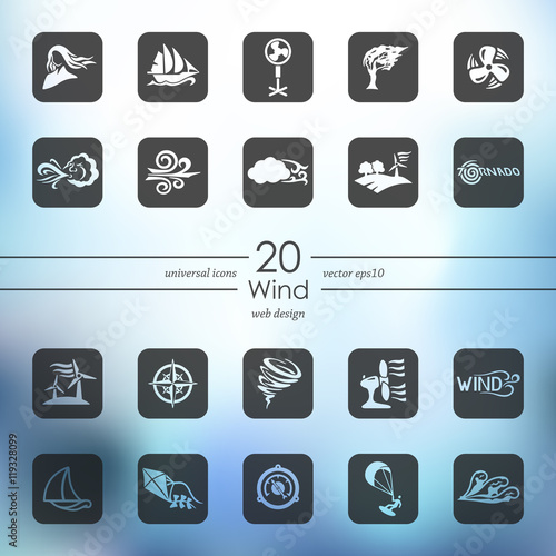 Set of wind icons