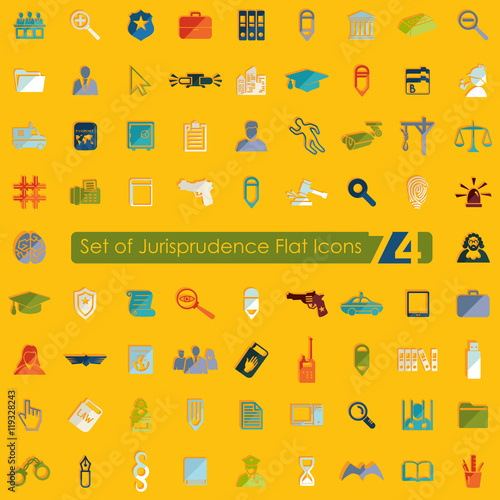 Set of jurisprudence icons