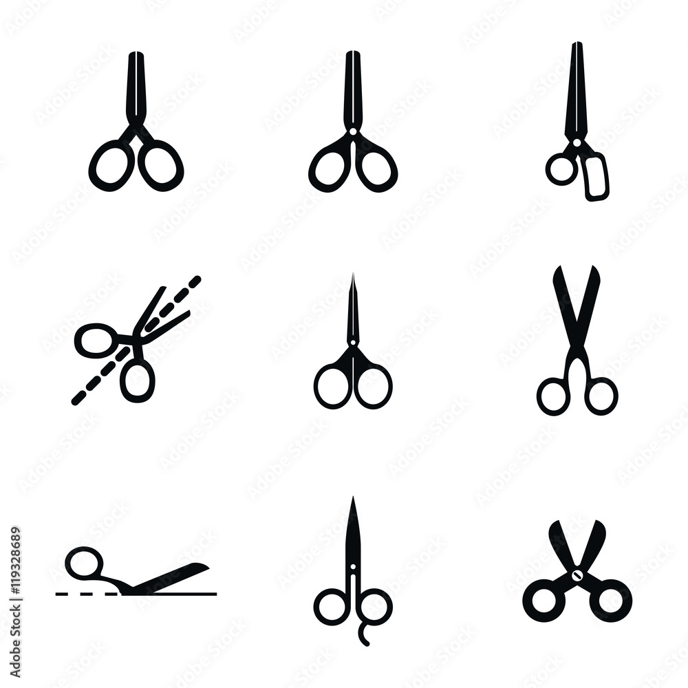 Scissors vector icons. Stock Vector | Adobe Stock