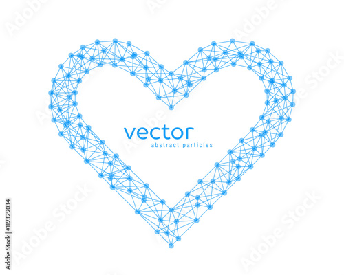 Vector illustration of heart frame