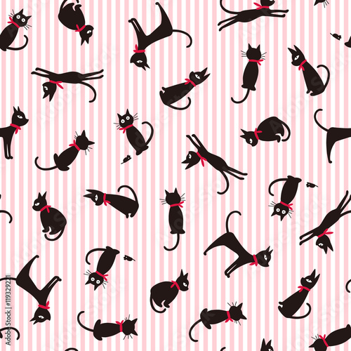 可愛いネコをパターンに