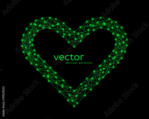 Vector illustration of heart frame