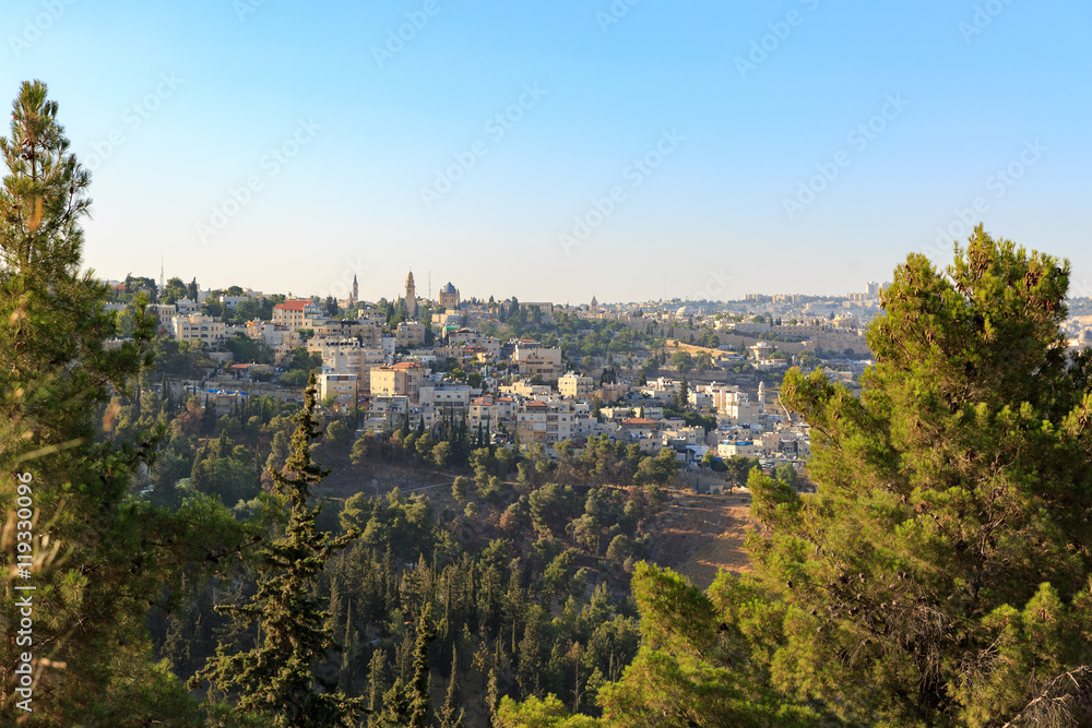 View on mount Zion in Jerusalem