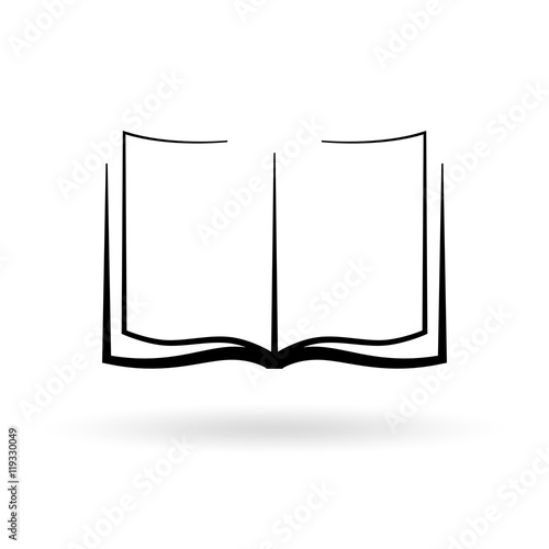 Чтение, открытая книга иконка