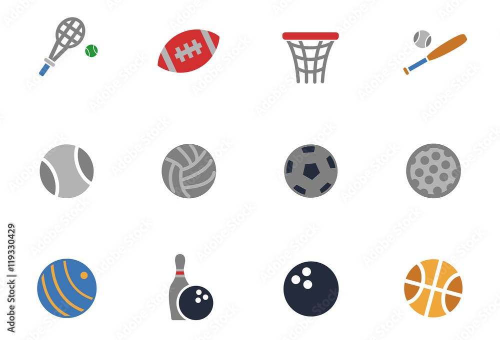 sport balls icon set sport balls icon set