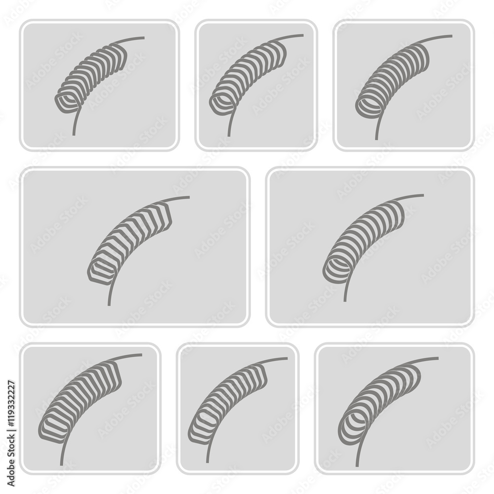 set of monochrome icons with Springs for your design set of monochrome icons with Springs for your design