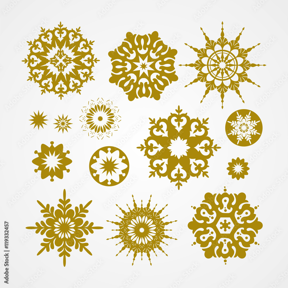 Squared Table Cover the golden snowflakei main image 0